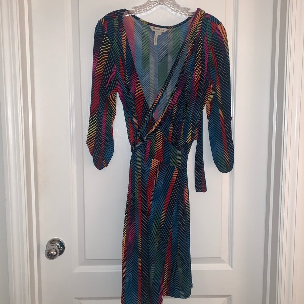 Bold Wrap dress with camp shirt detailing